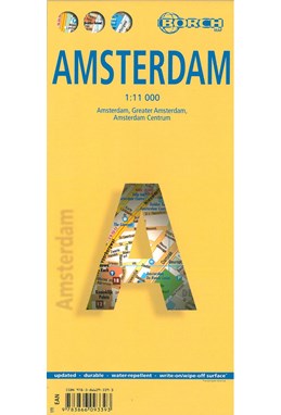 Amsterdam, Borch City Map (lamineret)