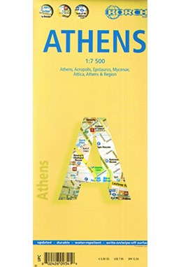Athens (lamineret), Borch Map 1:7.500