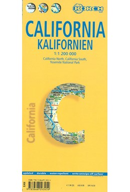 California (lamineret), Borch Map 1:1,2 mill.