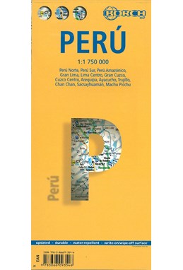 Peru, Borch Map (Lamineret) 1:1,75 mill.