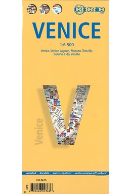 Venice / Venezia (lamineret), Borch Map 1:6.500