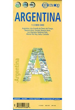 Argentina (lamineret), Borch Maps 1:3,8 mill.