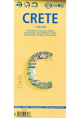 Crete (lamineret), Borch Maps 1:200.000
