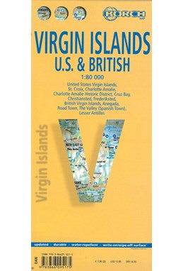 Virgin Islands - US & British (lamineret), Borch Map 1:80.000
