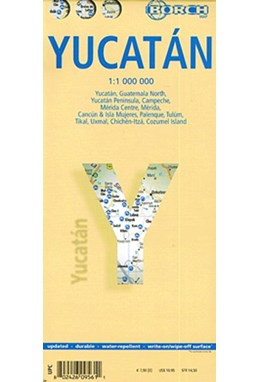 Yucatan (lamineret), Borch Map 1:1 mill.
