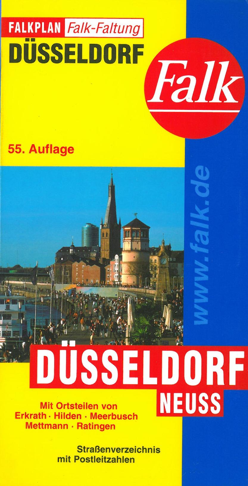Düsseldorf, Falk Plan Falk-Faltung 1:20 000