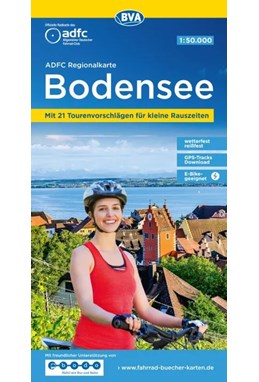 Bodensee, ADFC Regionalkarte: Mit 21 Tourenvorschlägen für kleine Rauszeiten