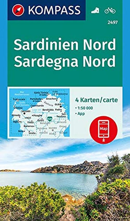 Sardinien Nord, Kompass Bike & Wanderkarte 2497