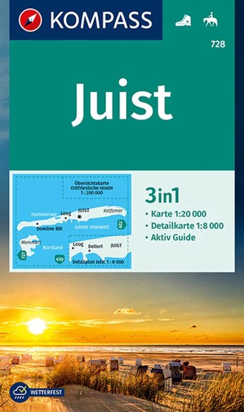 Insel Juist, Kompass Wanderkarte 728