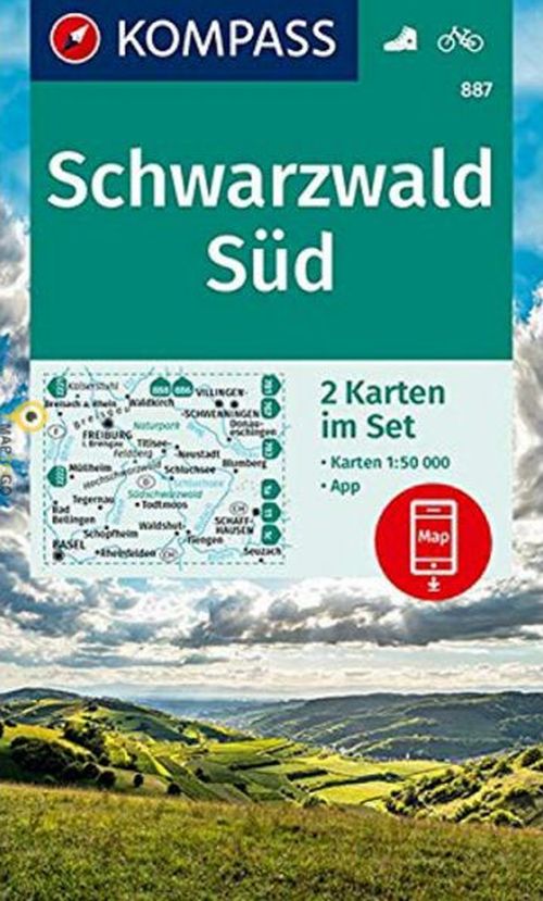 Schwarzwald Süd, Kompass Wandern & Radkarte 887