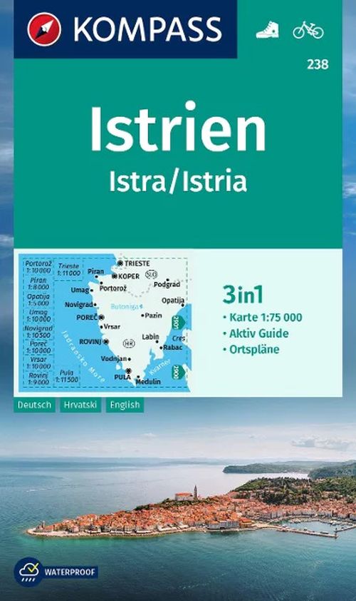 Istrien - Istria, Kompass Wanderkarte 238