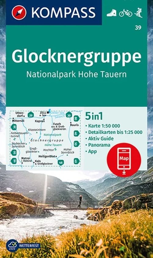 Glocknergruppe - Nationalpark Hohe Tauern, Kompass Wanderkarte 39