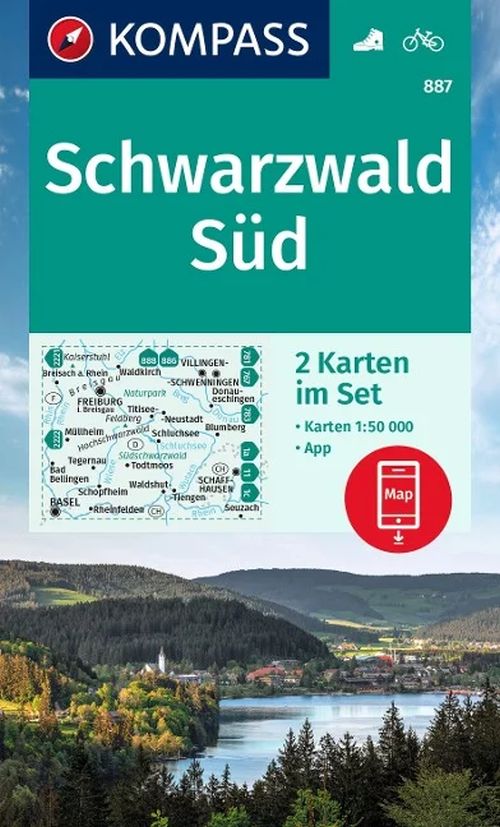 Schwarzwald Süd, Kompass Wandern & Radkarte 887