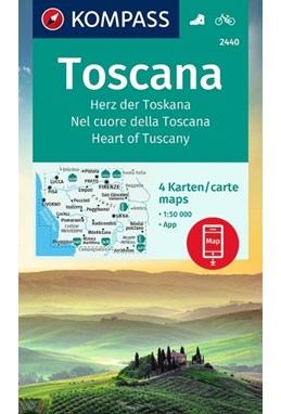 Toscana: Heart of Tuscany, Kompass Hiking & Cycling map 2440