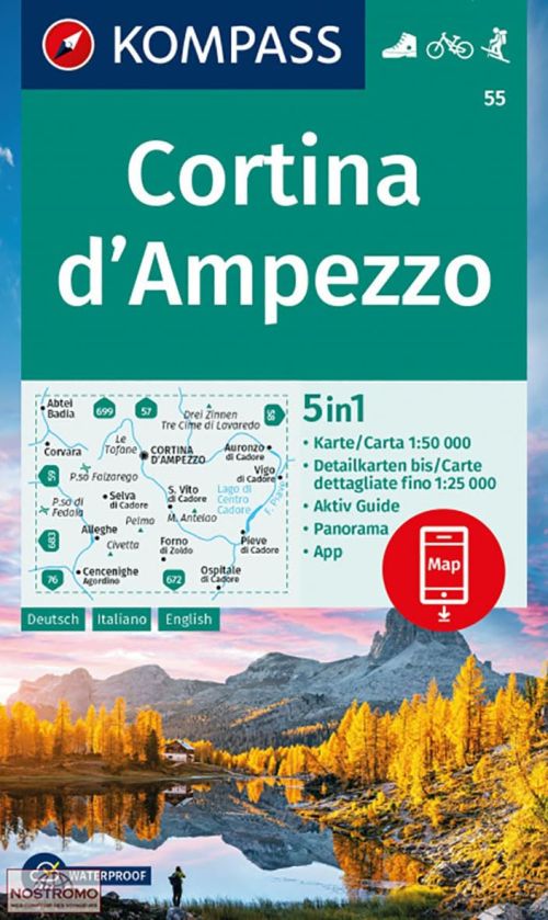 Cortina d'Ampezzo, Kompass Wandern/Rad/Skitouren 55
