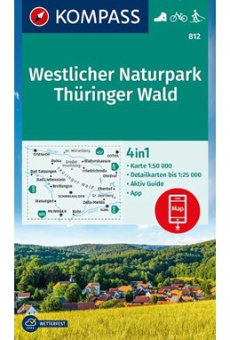 Westlicher Naturpark Thüringer Wald, Kompass Wanderkarte 812