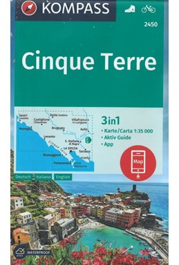 Cinque Terre, Kompass Wanderkarte 2450
