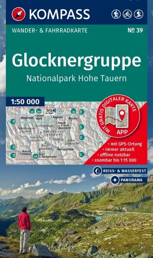 Glocknergruppe - Nationalpark Hohe Tauern, Kompass Wanderkarte 39