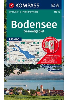 Bodensee Gesamtgebiet, Kompass Wanderkarte 1C