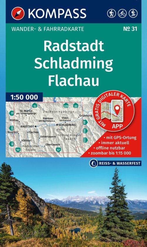 Radstadt - Schladming - Flachau, Kompass Wanderkarte 31