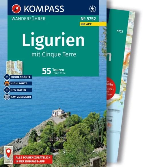 Ligurien mit Cinque Terre: 50 Touren mit Extra-Tourenkarte, Kompass Wanderführer 5752