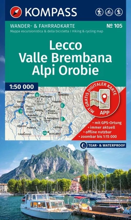 Lecco Valle Brembana, Alpi Orobie, Kompass Wandern Rad Skitouren 105