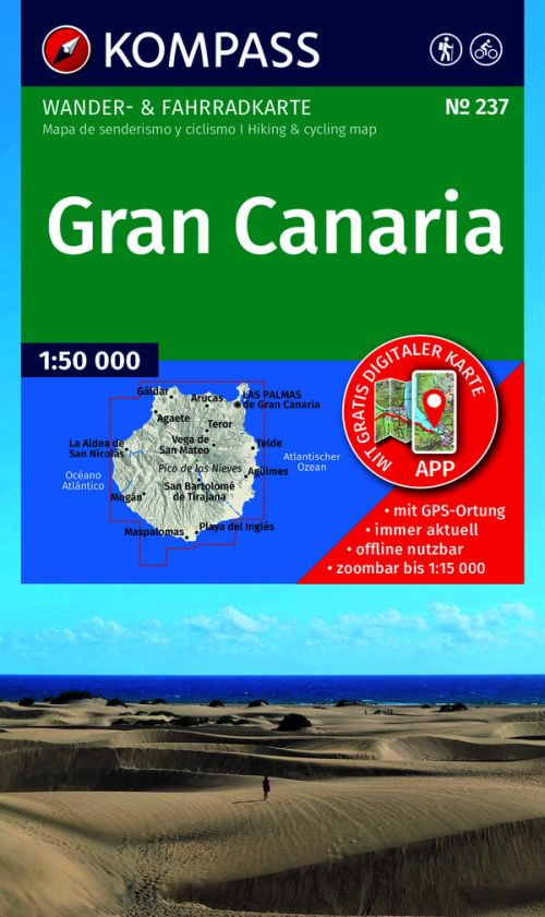 Gran Canaria, Kompass Wanderkarte 237