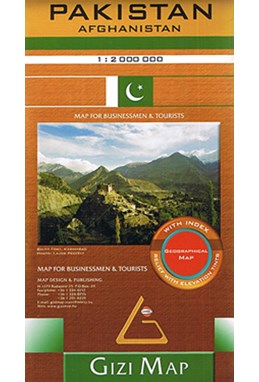 Pakistan & Afghanistan, Gizi Map for Businessmen & Tourists