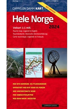 Norge  1:1 000 000  (2024) Falset