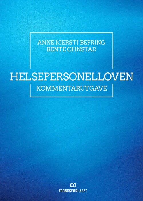 Helsepersonelloven : kommentarutgave  (2.utg.)