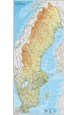 Sverige plano i rør 1:900 000  (papir) 79 x 177 cm