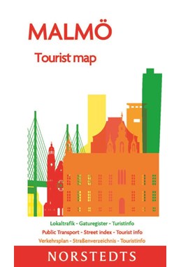 Malmö tourist map  1:10 000 (innerstad), register