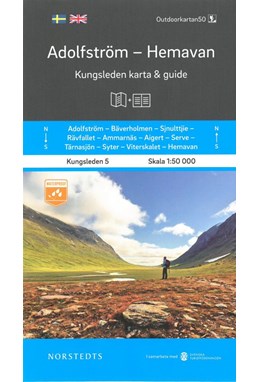 Kungsleden 5 : Adolfström-Hemavan 1:50 000. Karta & guide