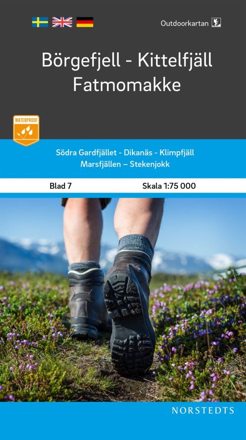 Börgefjäll - Kittelfjäll - Fatmomakke  1:75.000