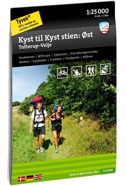 Kyst til Kyst Stien øst : Tofterup - Vejle  1:25 000