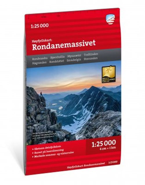 Høyfjellskart Rondanemassivet 1:25 000
