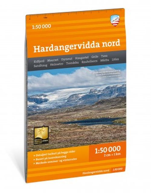 Turkart Hardangervidda nord 1:50 000