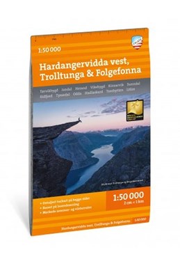Turkart Hardangervidda vest, Trolltunga & Folgefonna 1:50 000