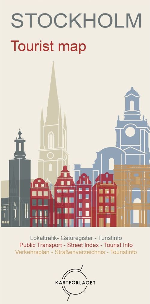 Stockholm tourist map  1:13 000 (innerstad), register