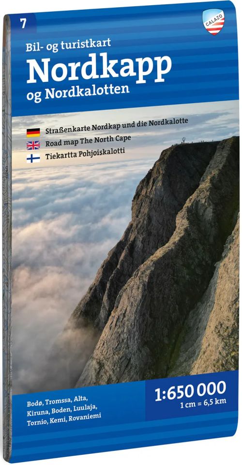 Nordkapp og Nordkalotten 1:650 000