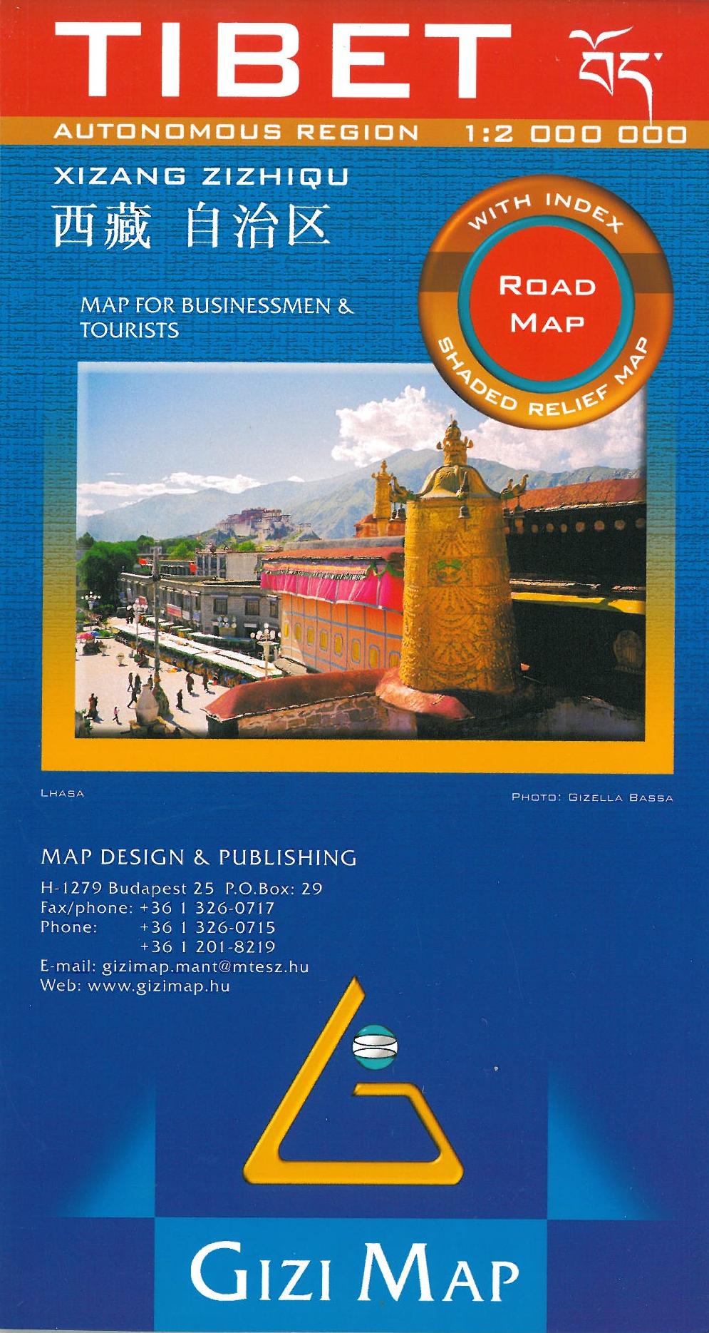 Tibet , Gizi Road Map 1:2 mill.