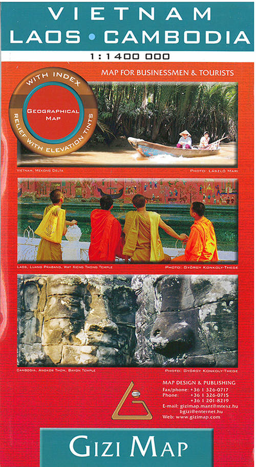 Vietnam, Laos & Cambodia, Gizi Map for Businessmen & Tourists