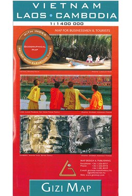 Vietnam, Laos & Cambodia, Gizi Map for Businessmen & Tourists