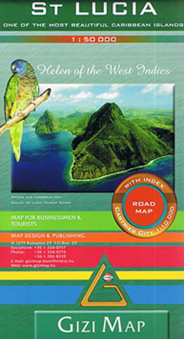St Lucia, Gizi Map for Businessmen & Turists 1:50.000