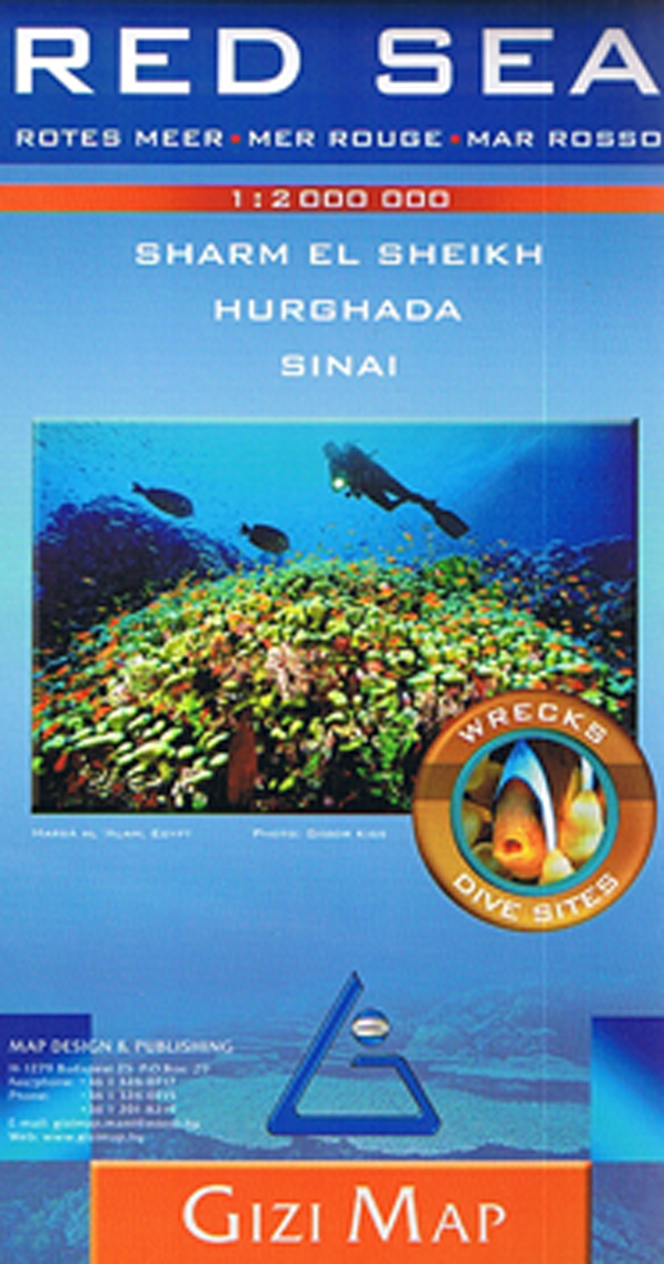 Red Sea: Sharm El Sheikh Hurghada Sinai, Gizi Map 1:2 mill.